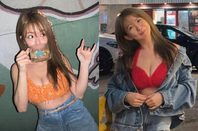 郭書瑤親手織低胸背心！ 超兇身材包不住「白皙雪乳」全看光