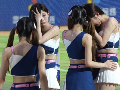 李珠珢場邊掩面痛哭！應援一半當眾落淚「富邦36字急發聲」