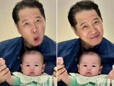 64歲歐陽龍升格阿公！鬼臉逗孫被妮妮出賣 鐵漢柔情反差爆棚