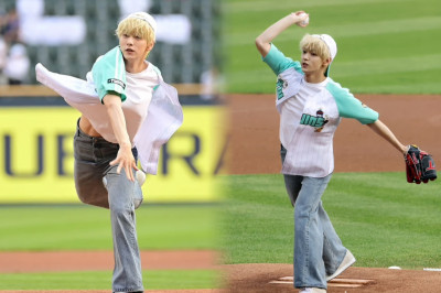 TXT秀彬首站上投手丘開球 小露腹肌藏驚喜