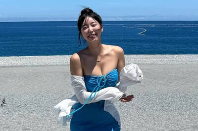 （影）安芝儇變身藍色美人魚  身上細繩包不住豐胸