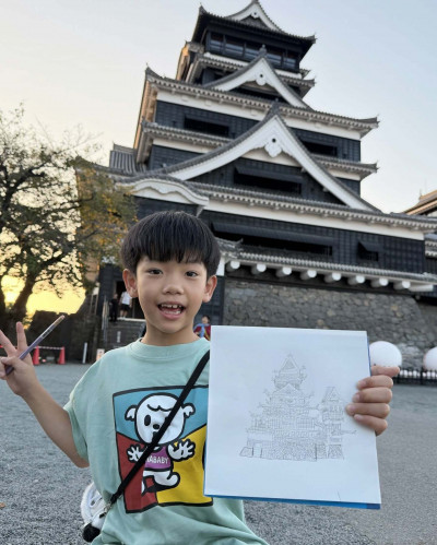 蔡桃貴根本神童！20分鐘素描熊本城強到網友跪了