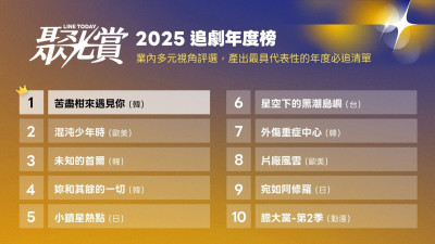 劇荒嗎？60位專家投票「2025十大追劇榜」結果出爐 《苦盡柑來》拿下第一名