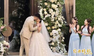 王齊麟激吻陳詩媛！「樂天三小福」合體送嫁 大咖全來了