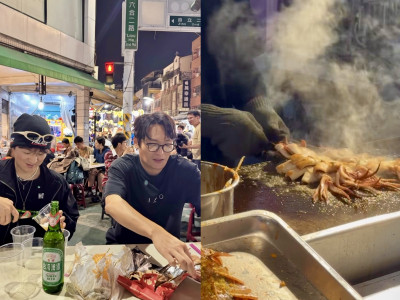 《苦盡柑來》哈洗大叔現身六合夜市！路邊嗑美食配台灣啤酒「瞬間變台客」