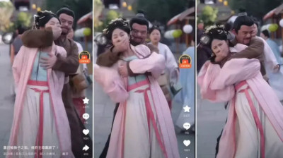 中國短劇演員襲胸「手環抱左右揩油」 爭議畫面流出…網暴怒衝熱搜