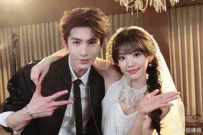 《逐玉》張凌赫、田曦薇十指緊扣 頭戴婚紗照曝光