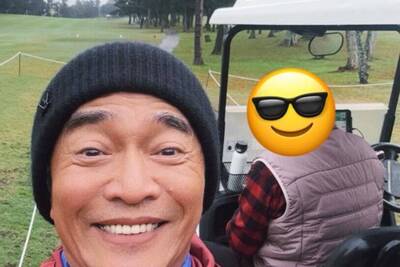 健人就是腳勤！ 吳宗憲打小白球不改幽默