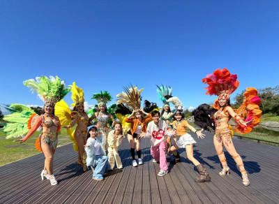 楊繡惠嗨跳火辣森巴 啦啦隊女神PK阿翔累到想罷工