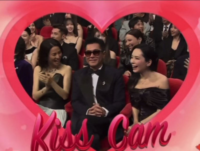 香港金像獎》好會玩！古天樂被KISS CAM拍到 親吻3後宮享豔福