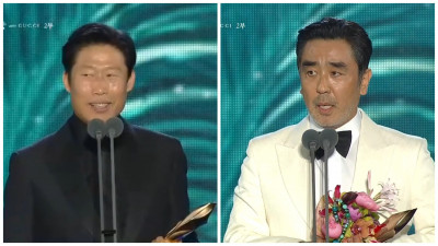 百想得獎名單》曾一起組裝馬桶過活！30年戰友柳承龍、柳海真哽咽拿大獎