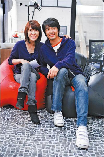 ■趙軟佑(右)在「給飯」中飾演夏希羅的初戀情人,兩人演戲默契佳。(東森綜合台提供) <br> ■趙軟佑(右)在「給飯」中飾演夏希羅的初戀情人,兩人演戲默契佳。(東森綜合台提供) <br>