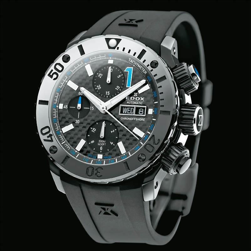 EDOX Class-1自動計時腕錶，限量250只，參考價108,300元。