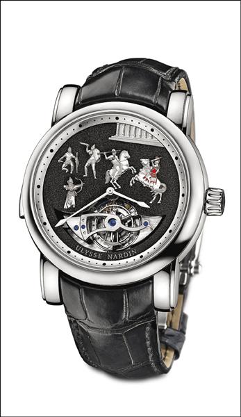 雅典錶亞歷山大大帝陀飛輪三問腕錶，限量50只，參考價洽代理商。