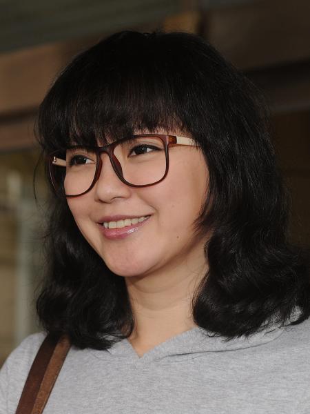 藝人陳子強與傅天穎（見圖）兩人各退一步和解，離婚官司今告一段落。（記者廖振輝攝）