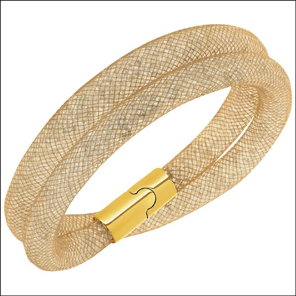 Swarovski Stardust米白色雙圈手鍊，3,990元。