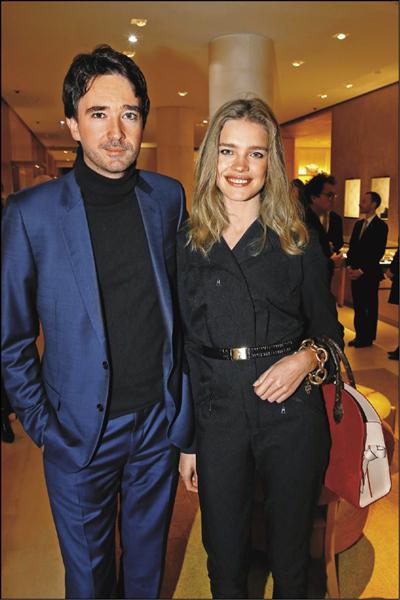 LVMH集團少東Antonio Arnault帶著超模女友Natalia Vodianova出席LV蒙田大道全新概念店開幕。（LV提供）