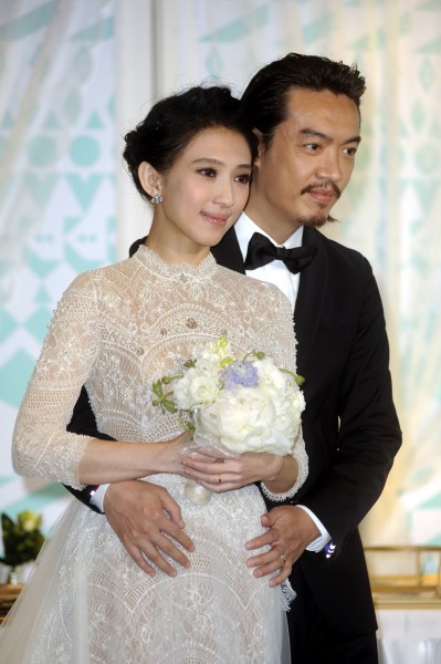 戴佩妮(左)、盧信江(右)婚宴。(記者趙世勳攝) 戴佩妮(左)、盧信江(右)婚宴。(記者趙世勳攝)