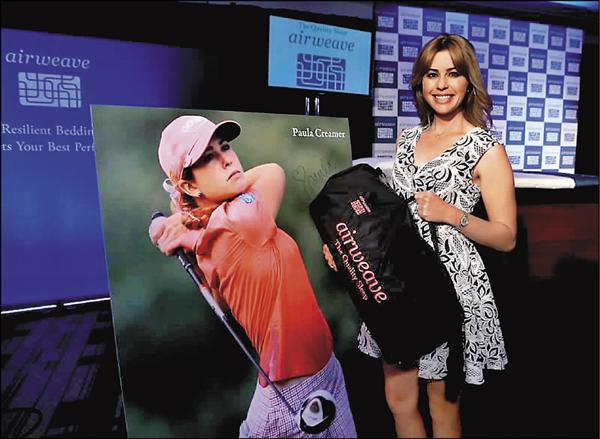 airweave邀請許多運動明星擔任品牌代言人，圖為美國高爾夫名將克萊茉（Paula Creamer）。