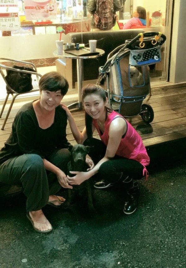 陳珮騏自願拍照為小黑找家。(記者蔡宗憲翻攝) 陳珮騏自願拍照為小黑找家。(記者蔡宗憲翻攝)