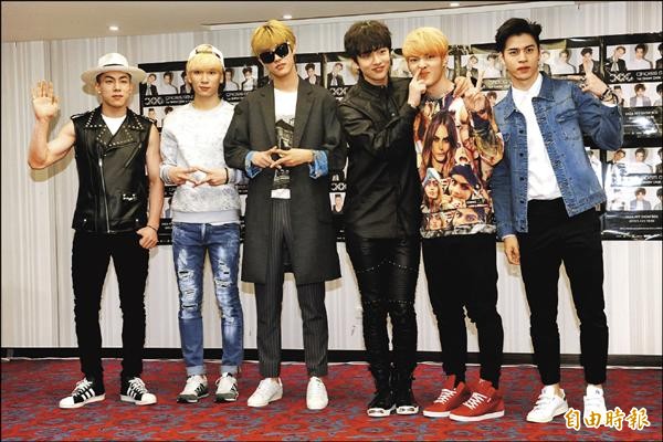 CROSS GENE今晚將在台首度舉辦粉絲見面會。（記者趙世勳攝）