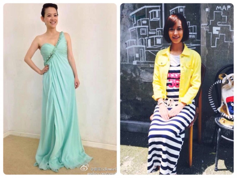 曾寶儀和孟耿如昨天第一次撞局。（合成圖，取自微博與臉書）