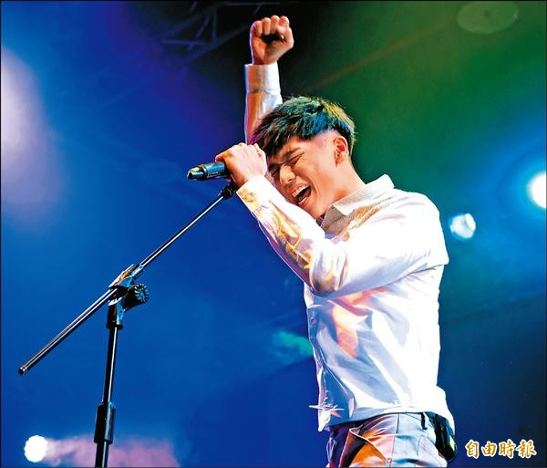蔡旻佑隔了3年再度開唱。(記者潘少棠攝) 蔡旻佑隔了3年再度開唱。(記者潘少棠攝)