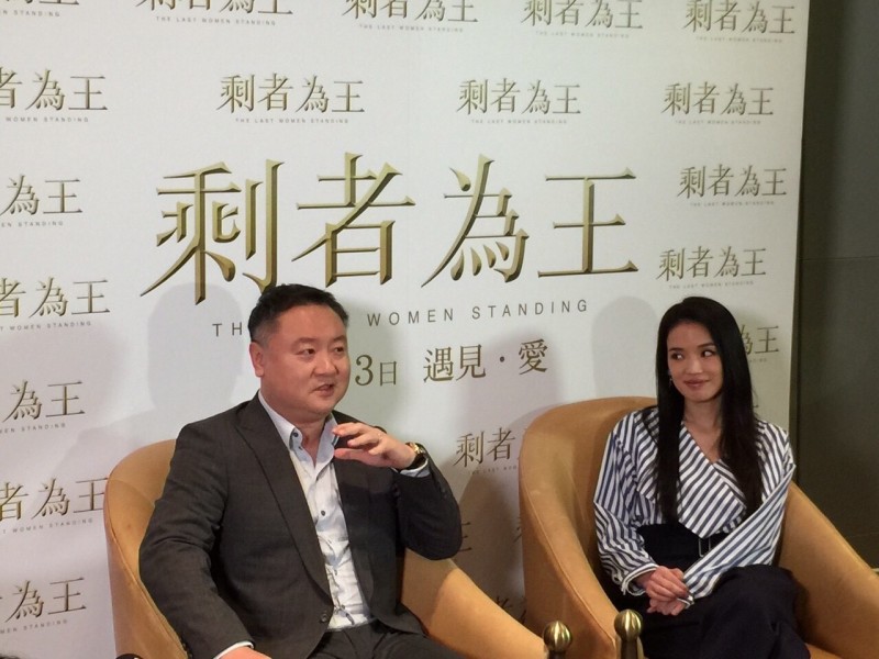 舒淇（右）宣傳《剩者為王》。（凱擘提供）