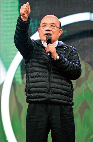 蘇貞昌(圖)和柯文哲都要角逐閃靈主唱寶座。(資料照) 蘇貞昌(圖)和柯文哲都要角逐閃靈主唱寶座。(資料照)