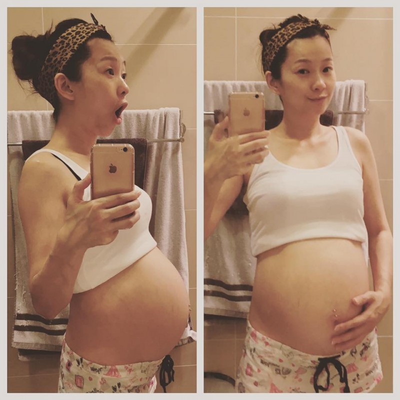 六月懷孕至今體重僅52.6公斤，被網友批沒母愛、讓肚子裡的寶寶挨餓，讓她PO文喊冤，並澄清「養胎不養肉」的正確觀念。（翻攝自臉書）