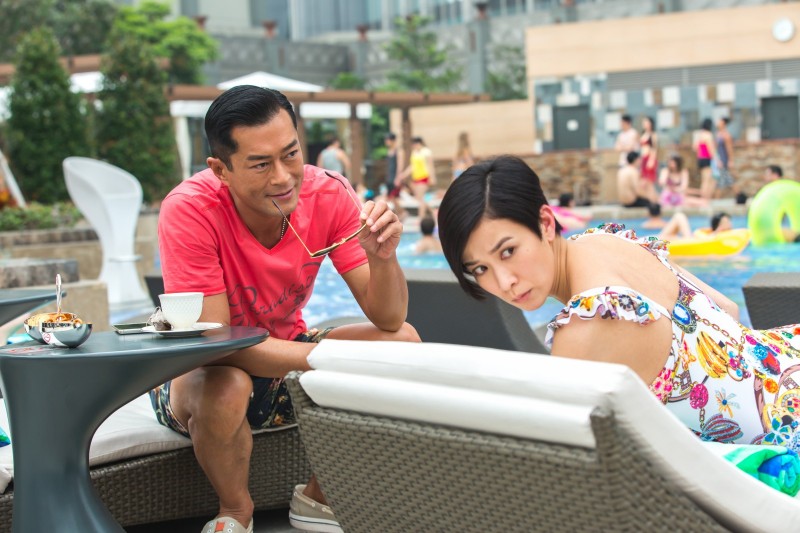 古天樂（左）與佘詩曼劇照。（香港星島日報提供）