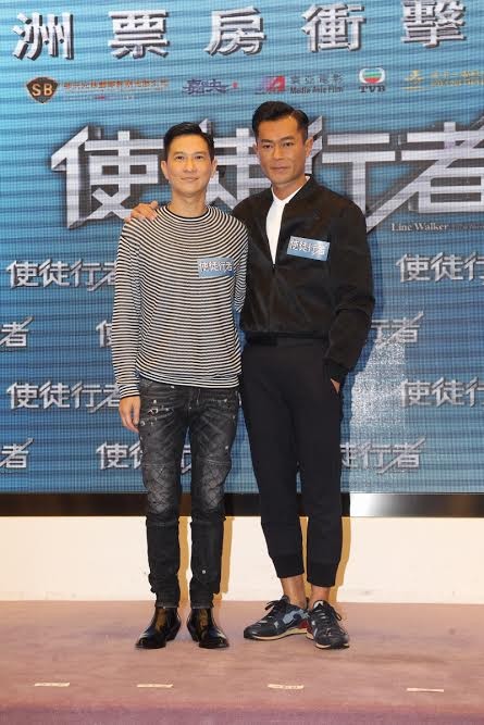 張家輝（右）和古天樂兩人之前受訪時，就笑稱自己是「票房保障」，果真有高票房。（香港成報提供）