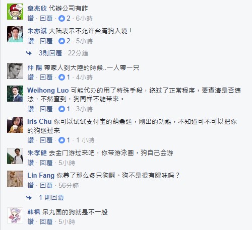 網友建議劉樂妍運狗方式千奇百怪。（翻攝自劉樂妍臉書）
