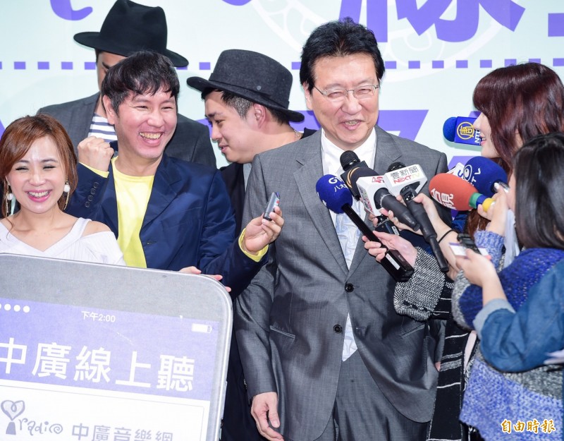 趙少康，中廣音樂網改版I radio線上聽記者會。（記者王文麟攝）