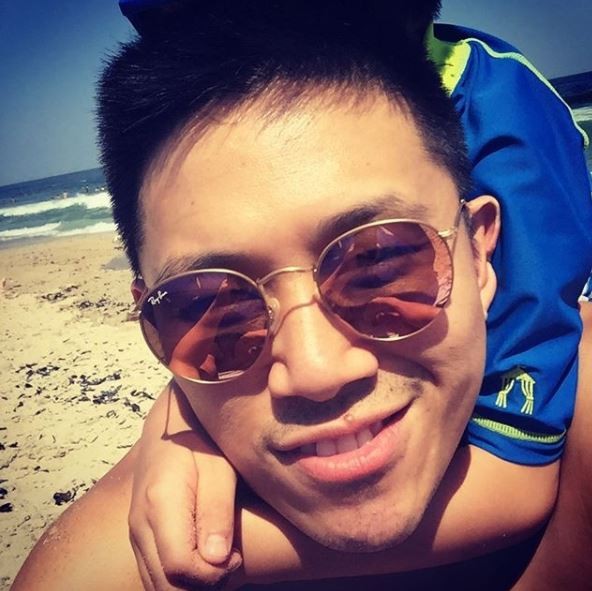 饒舌歌手歐陽靖與其兒子歐陽健。（翻攝自IG：iammcjin）