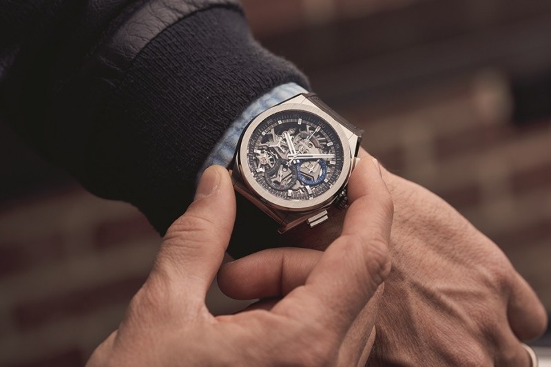 真力時DEFY系列El Primero 21計時碼錶。鈦金屬錶殼、鏤空錶面款式，380,100元。（Zenith提供）