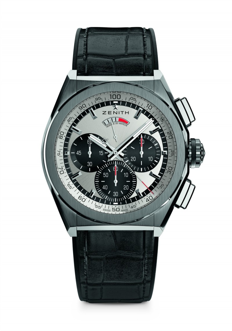 真力時DEFY系列El Primero 21計時碼錶。鈦金屬錶殼，銀色錶面款式，344,200元。（Zenith提供）