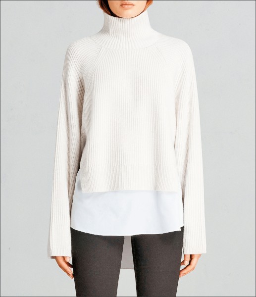 AllSaints Jones白色兩件式高領上衣，8,700元。