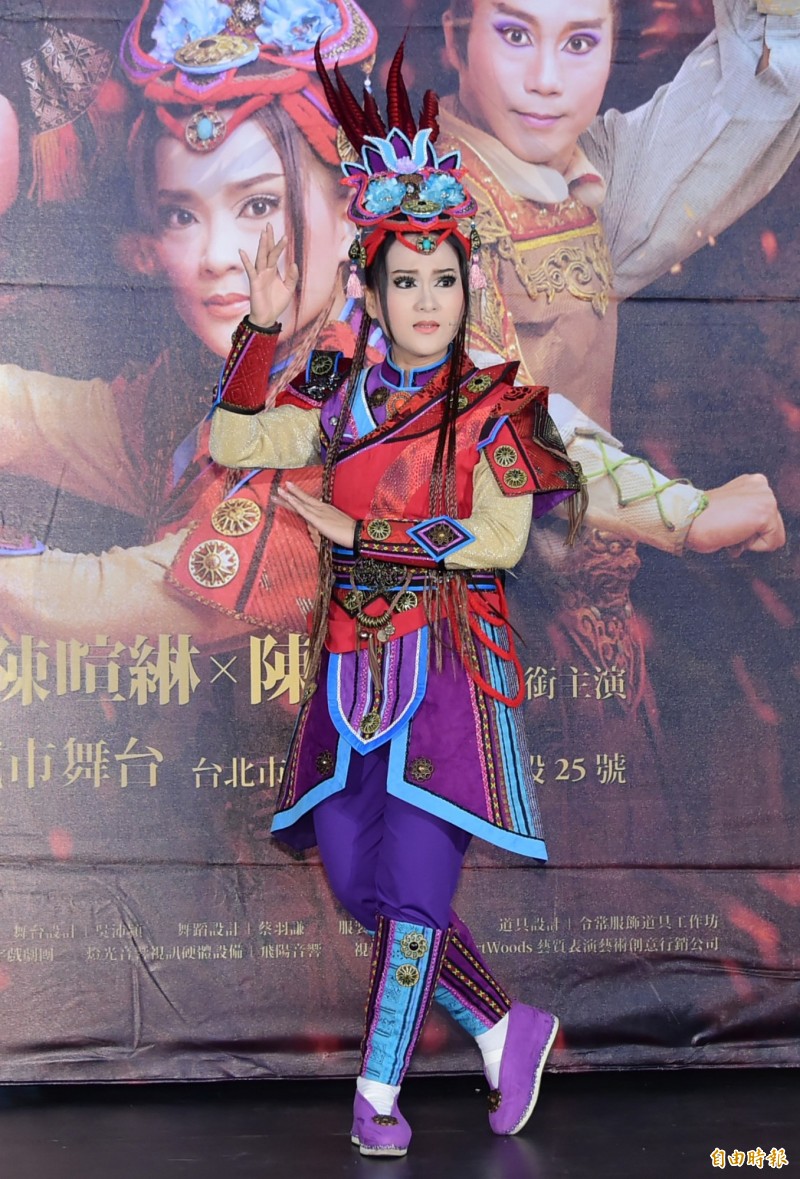 明華園玄字戲劇團《刺桐花之戰》記者會，陳昕宇。（記者胡舜翔攝）