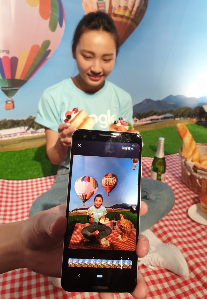 Pixel 3系列雖然僅採用單主相機，但透過AI讓拍照更強大。（記者吳佩樺攝）