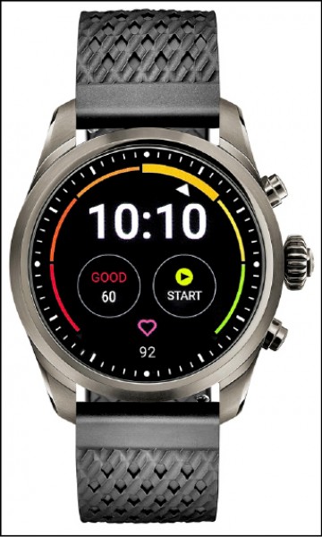 萬寶龍Summit 2智能腕錶，鈦金屬錶殼搭配黑色橡膠錶帶，36,300元。