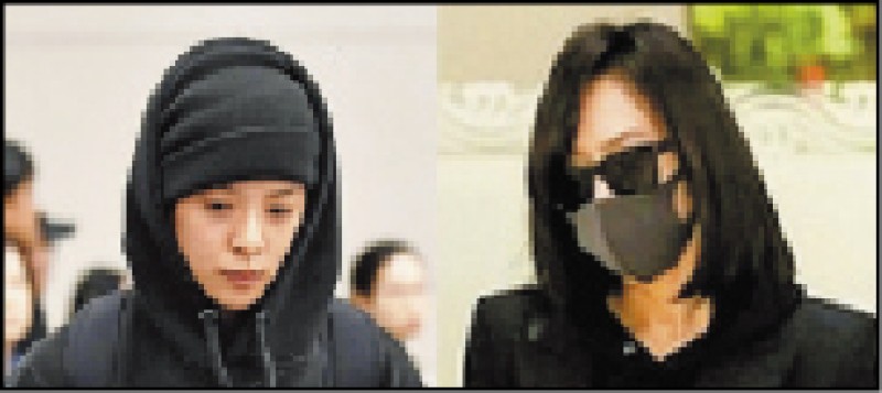 雪莉的前隊友Amber（左）、宋茜赴韓送別雪莉，神情哀戚。