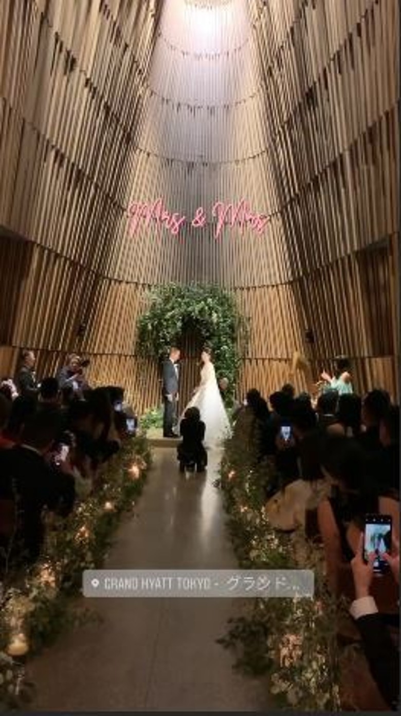 周立璟與盧恬兒在日本補辦婚宴。（翻攝自Instagram）