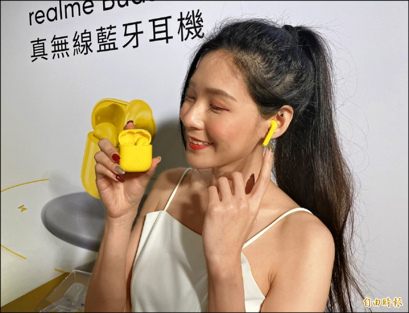 realme Buds Air台灣3月12日上市，開賣首日折200元。（記者吳佩樺攝）