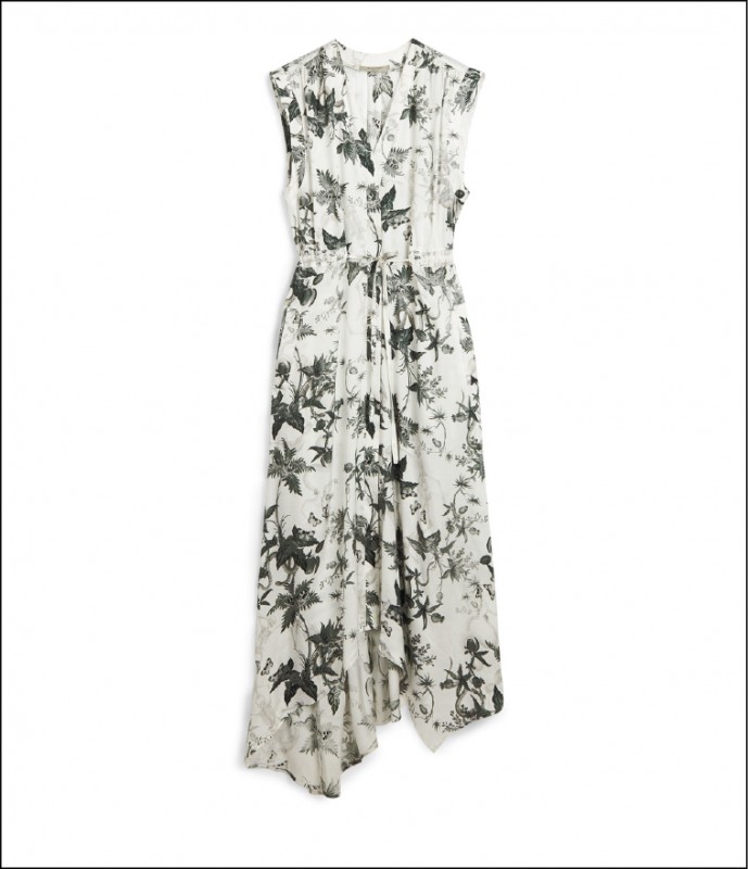AllSaints Tate Evolution無袖印花洋裝，11,200元。