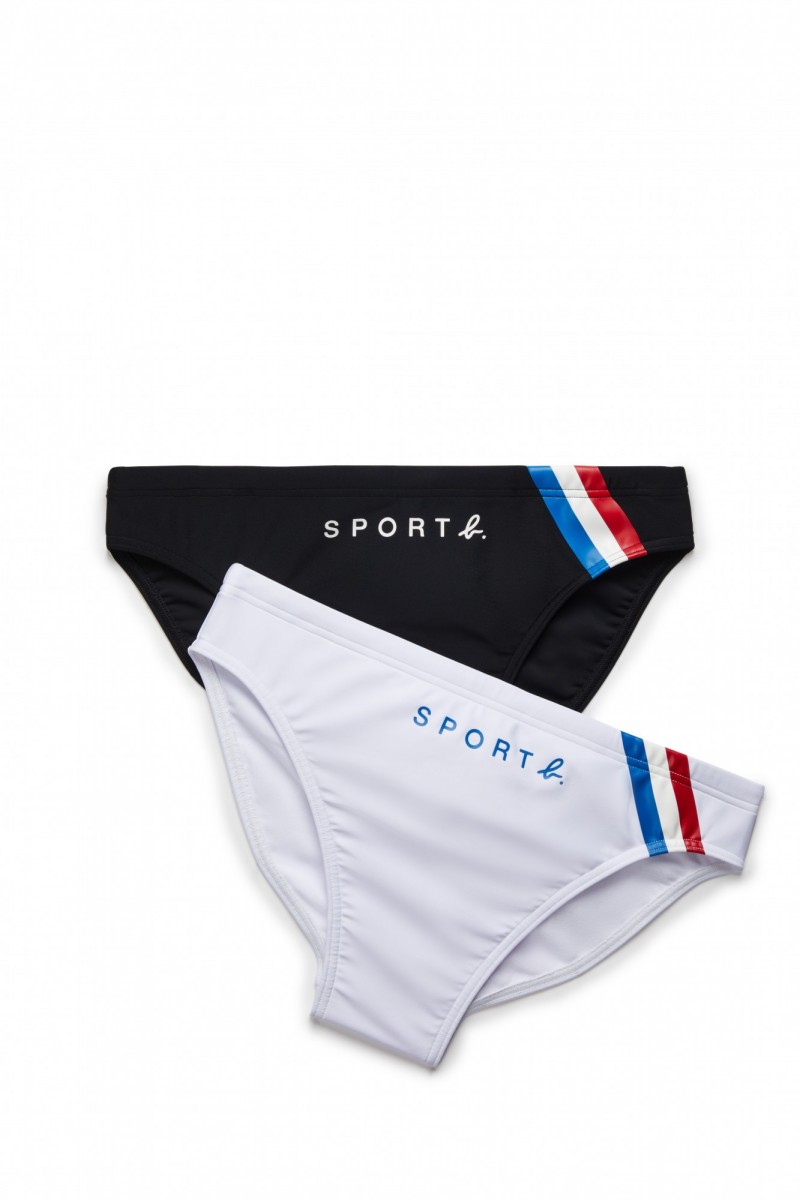 SPORT b. × arena男裝三角泳褲，各2,280元。（SPORT b.提供）