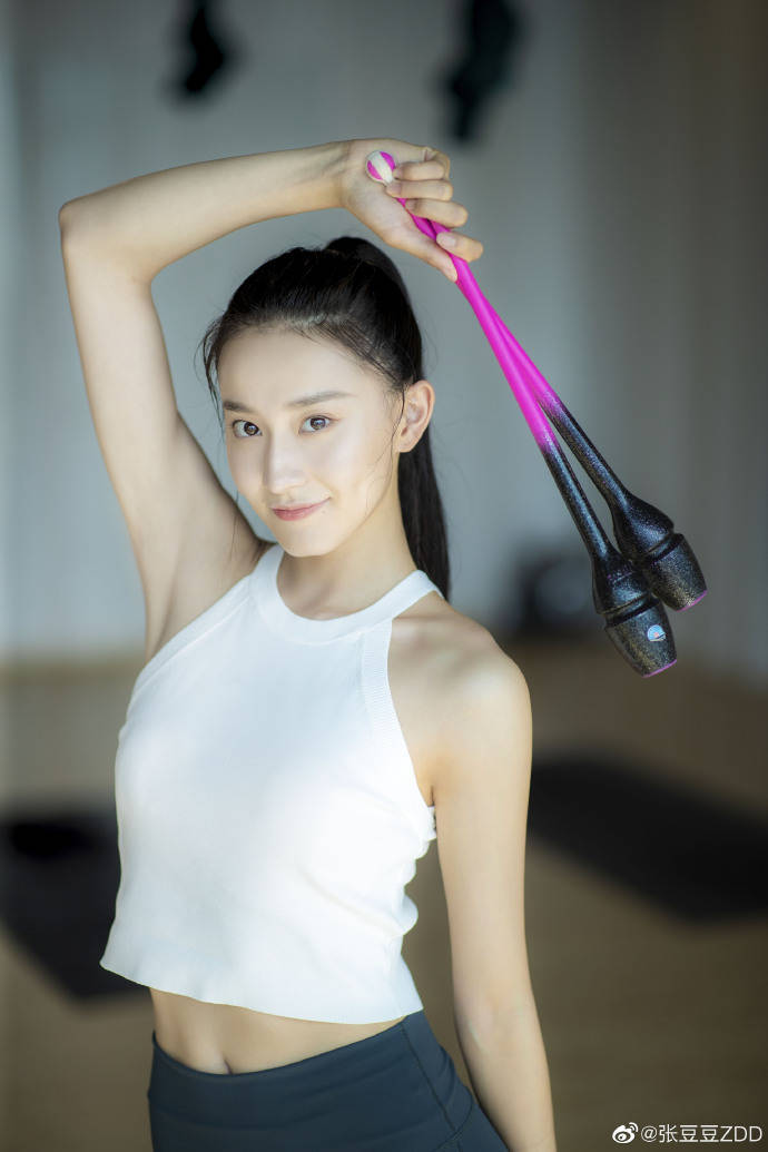 張豆豆有「零死角女神」封號。（翻攝自微博）