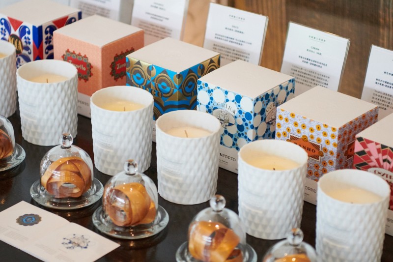 CLAUS PORTO菱紋白瓷香氛蠟燭系列270g，特價2,270元。（DAVID &amp; MAISIE提供）