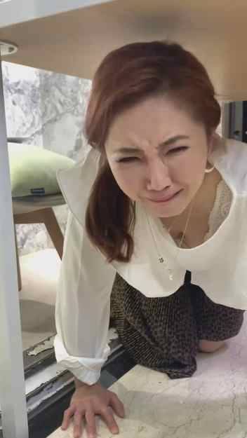 謝忻避難緊張萬分，但強調沒有走光。（翻攝自臉書）