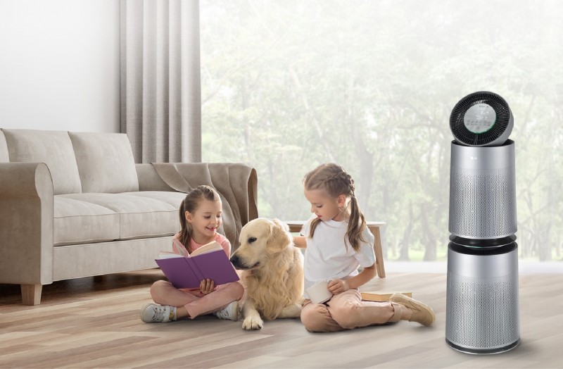 LG PuriCare 360°寵物功能增加版空氣清淨機，加入寵物模式。（業者提供）